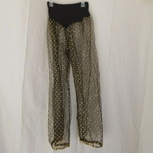 Black & gold Festival harem/ bellydance pants